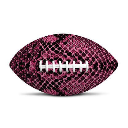 Pink And Black Snakeskin Print Rugby Ball