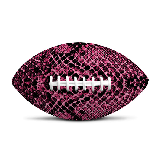 Pink And Black Snakeskin Print Rugby Ball