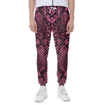 Pink And Black Snakeskin Print Scuba Joggers