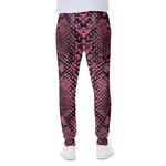 Pink And Black Snakeskin Print Scuba Joggers