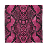 Pink And Black Snakeskin Print Silk Bandana