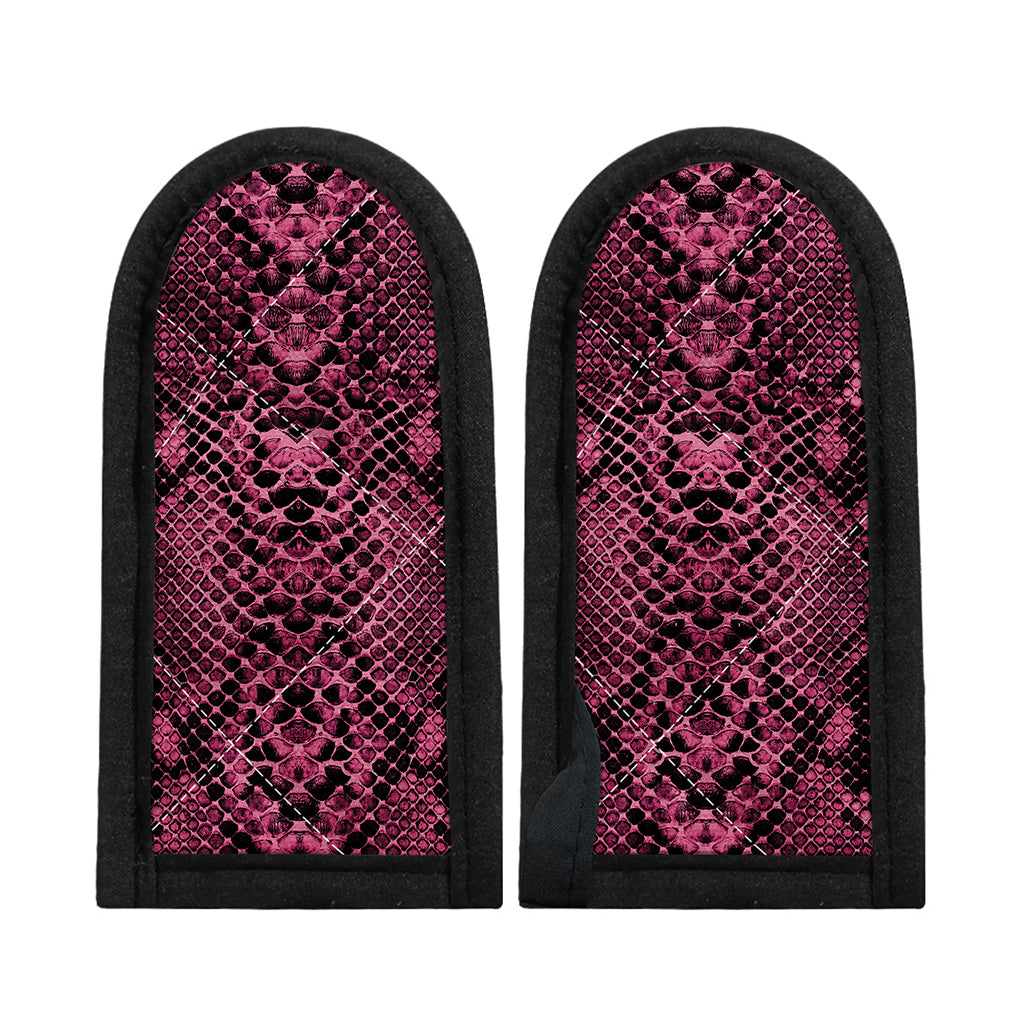 Pink And Black Snakeskin Print Skillet Handle Cover