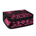 Pink And Black Snakeskin Print Small Lunch Bag
