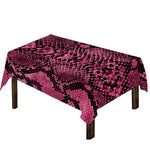 Pink And Black Snakeskin Print Tablecloth