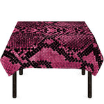Pink And Black Snakeskin Print Tablecloth