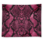 Pink And Black Snakeskin Print Tapestry