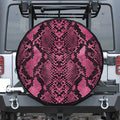 Pink And Black Snakeskin Print Tire Cover