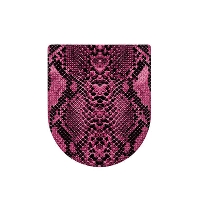 Pink And Black Snakeskin Print Toilet Lid Cover