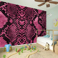 Pink And Black Snakeskin Print Wall Sticker