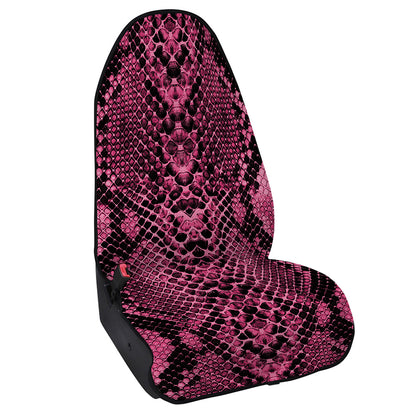 Pink And Black Snakeskin Print Waterproof Car Seat Cover