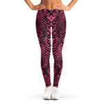 Pink And Black Snakeskin Print Women's Leggings