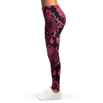 Pink And Black Snakeskin Print Women's Leggings