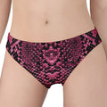 Pink And Black Snakeskin Print Women's Panties