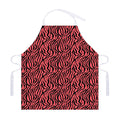 Pink And Black Tiger Stripe Print Adjustable Apron