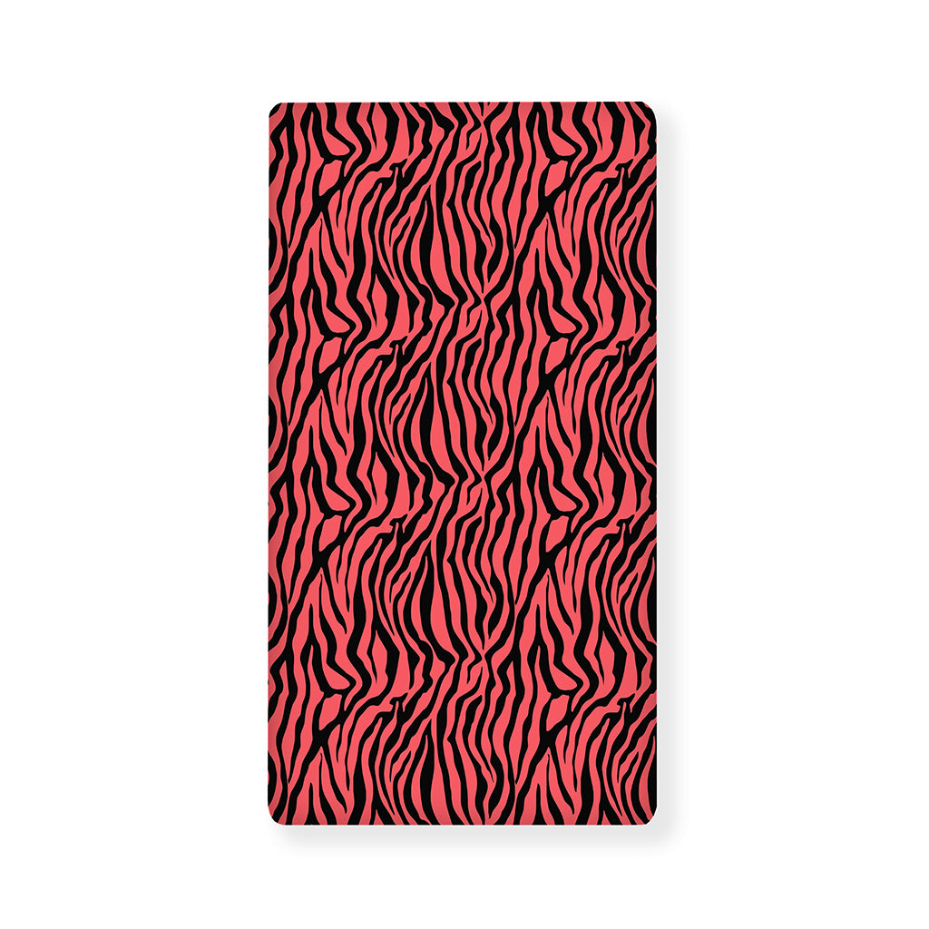 Pink And Black Tiger Stripe Print Baby Crib Sheet