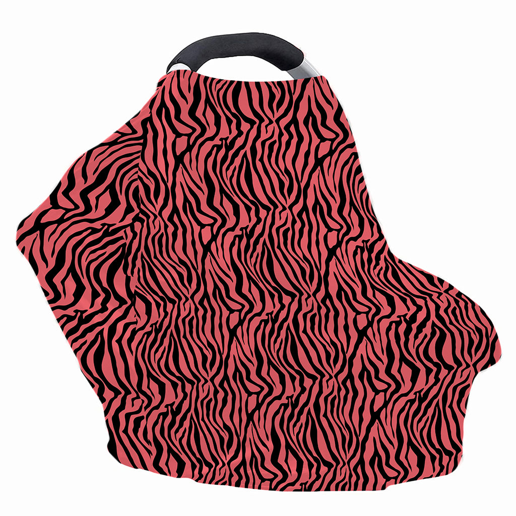 Pink And Black Tiger Stripe Print Baby Seat Cover