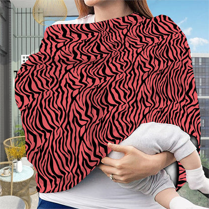 Pink And Black Tiger Stripe Print Baby Seat Cover