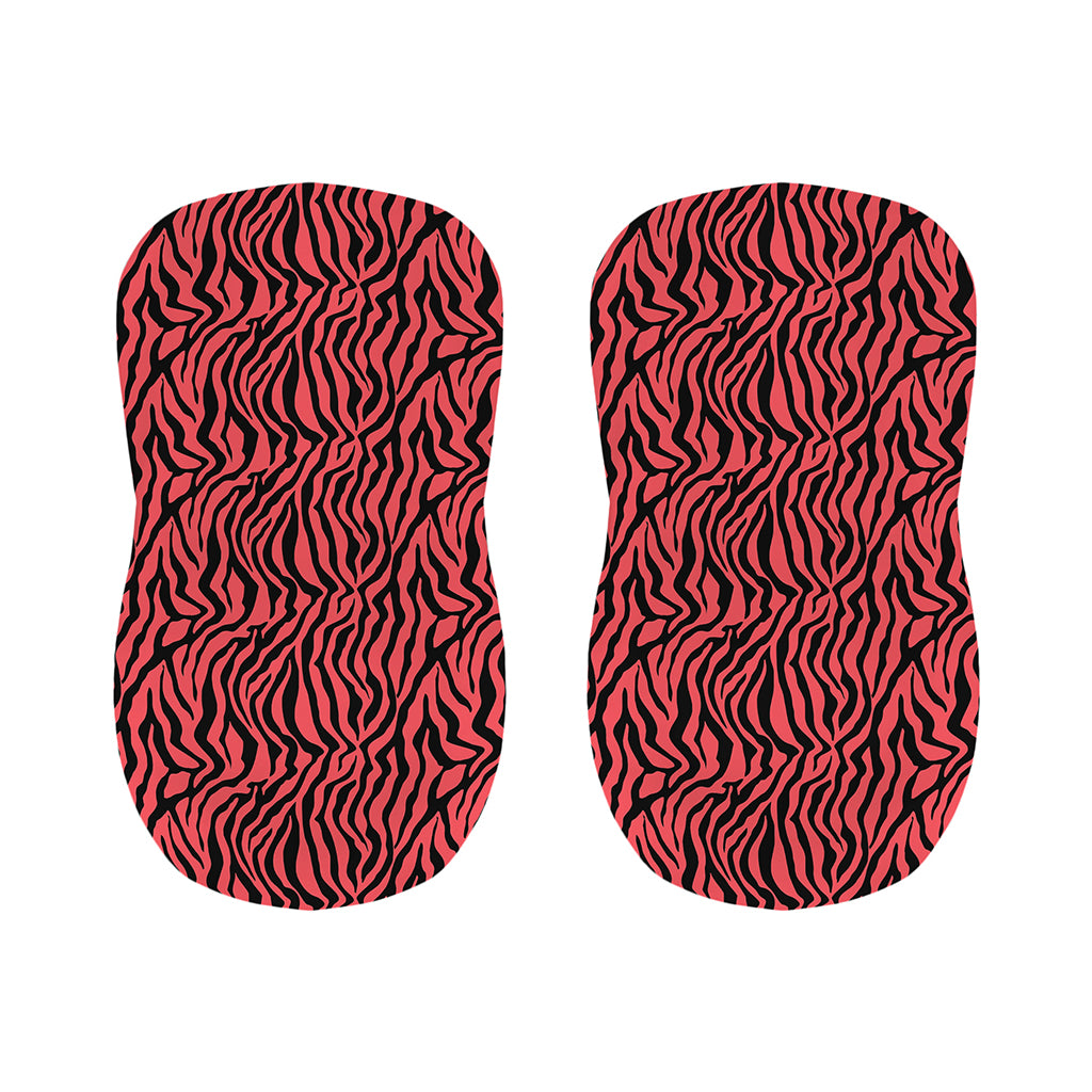 Pink And Black Tiger Stripe Print Bar Stool Covers