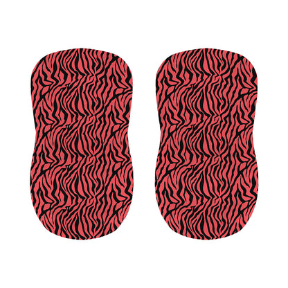 Pink And Black Tiger Stripe Print Bar Stool Covers