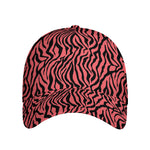 Pink And Black Tiger Stripe Print Baseball Cap