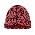 Pink And Black Tiger Stripe Print Beanie