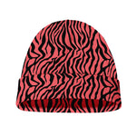 Pink And Black Tiger Stripe Print Beanie
