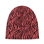 Pink And Black Tiger Stripe Print Beanie