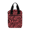 Pink And Black Tiger Stripe Print Bible Tote Bag