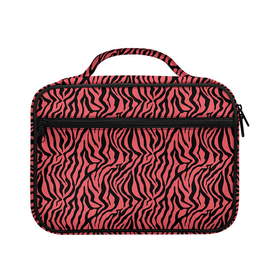 Pink And Black Tiger Stripe Print Briefcase Bible Bag