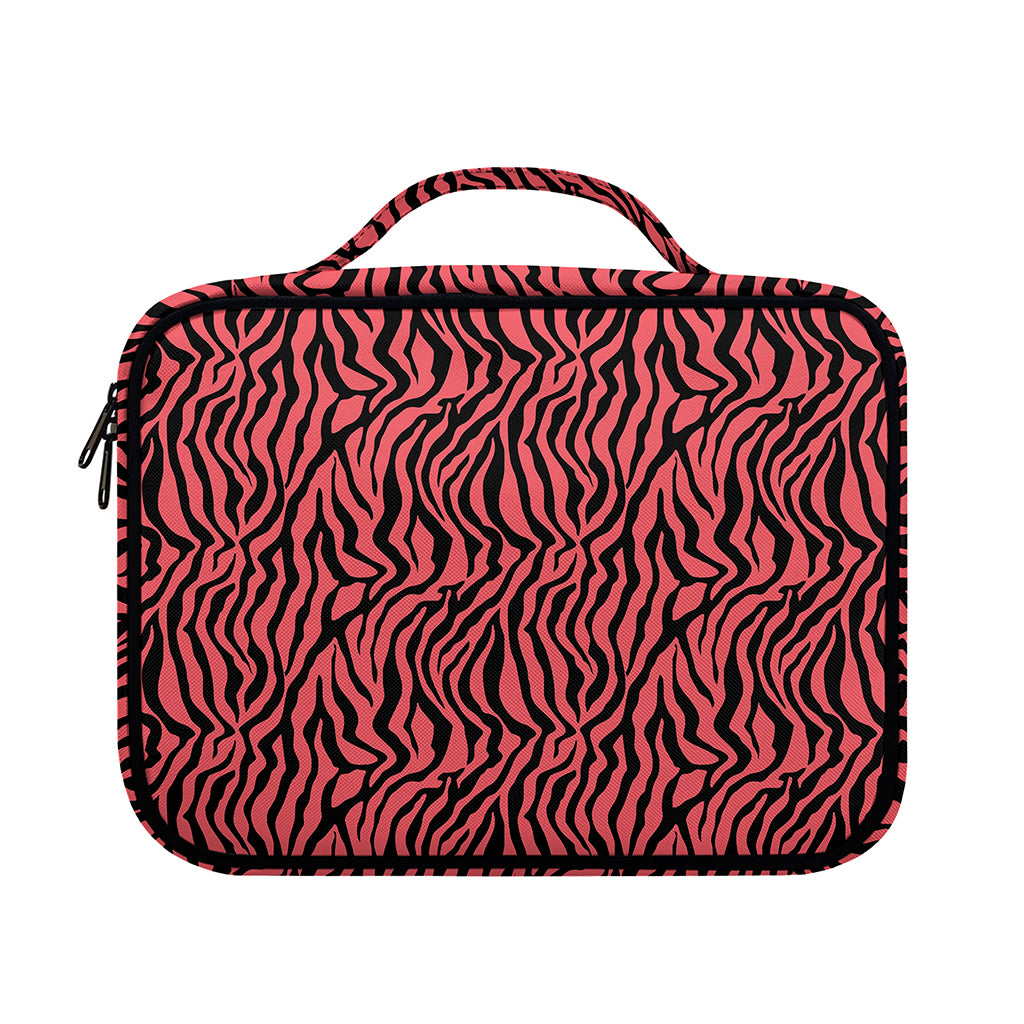 Pink And Black Tiger Stripe Print Briefcase Bible Bag
