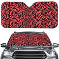 Pink And Black Tiger Stripe Print Car Windshield Sun Shade