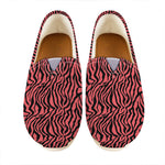 Pink And Black Tiger Stripe Print Casual Shoes