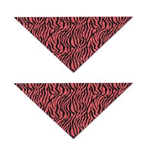 Pink And Black Tiger Stripe Print Dog Bandana