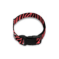 Pink And Black Tiger Stripe Print Dog Collar