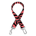 Pink And Black Tiger Stripe Print Dog Seat Belt