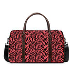 Pink And Black Tiger Stripe Print Duffle Bag
