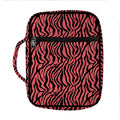 Pink And Black Tiger Stripe Print Front Pocket Bible Bag