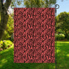 Pink And Black Tiger Stripe Print Garden Flag