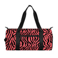 Pink And Black Tiger Stripe Print Gym Bag