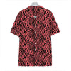 Pink And Black Tiger Stripe Print Hawaiian Shirt