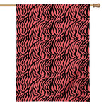 Pink And Black Tiger Stripe Print House Flag