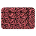Pink And Black Tiger Stripe Print Indoor Door Mat