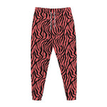 Pink And Black Tiger Stripe Print Jogger Pants