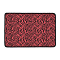 Pink And Black Tiger Stripe Print Kitchen Mat