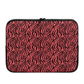 Pink And Black Tiger Stripe Print Laptop Sleeve
