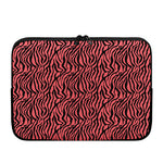 Pink And Black Tiger Stripe Print Laptop Sleeve