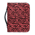 Pink And Black Tiger Stripe Print Leather Bible Cover