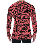 Pink And Black Tiger Stripe Print Men's Long Sleeve T-Shirt