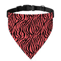 Pink And Black Tiger Stripe Print Over The Collar Dog Bandana