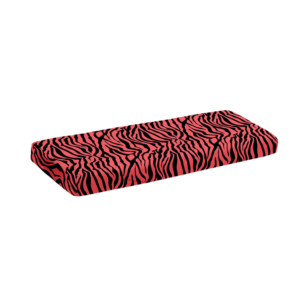 Pink And Black Tiger Stripe Print Piano Keyboard Cover